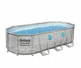 בריכה ראטן אוואלית 549X274X122 BESTWAY 56716 כולל משאבה עם חלונות